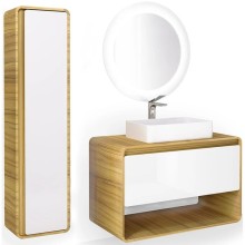 Тумба белый/дуб 100 см Jorno Ronda Ron.01.100/P/D-W