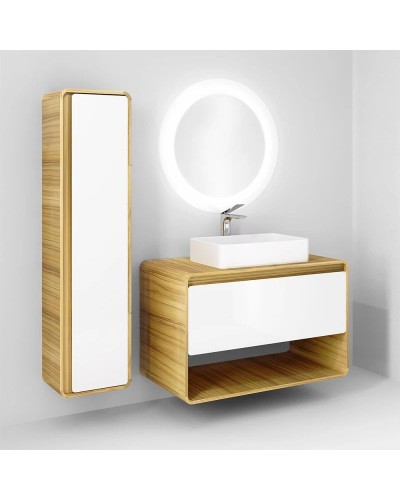 Тумба белый/дуб 100 см Jorno Ronda Ron.01.100/P/D-W