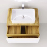 Тумба белый/дуб 100 см Jorno Ronda Ron.01.100/P/D-W