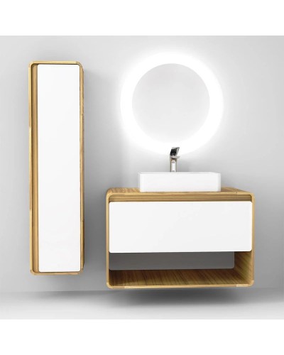 Тумба белый/дуб 100 см Jorno Ronda Ron.01.100/P/D-W