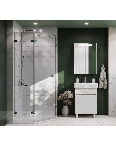 Тумба белый глянец/ясень фабрик 54 см Акватон Верди 1A207701VDAV0