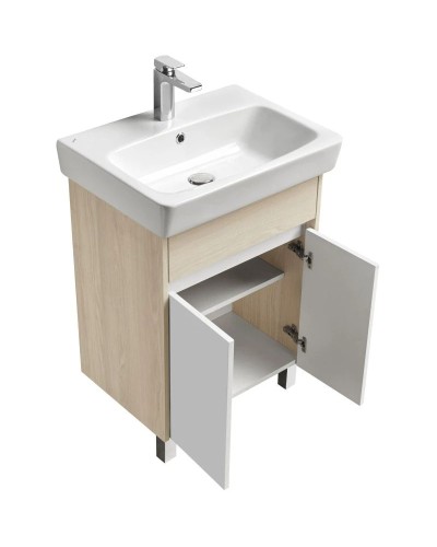 Тумба белый глянец/ясень фабрик 54 см Акватон Верди 1A207701VDAV0