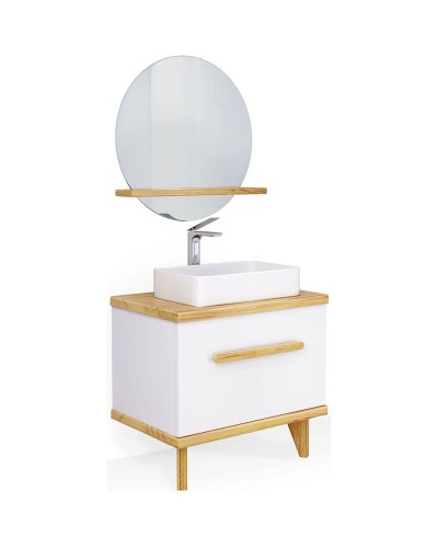 Тумба белый/дуб 80 см Jorno Simply Sim.01.80/P/BuL-W