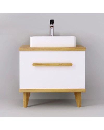 Тумба белый/дуб 80 см Jorno Simply Sim.01.80/P/BuL-W