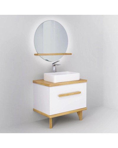 Тумба белый/дуб 80 см Jorno Simply Sim.01.80/P/BuL-W