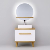 Тумба белый/дуб 80 см Jorno Simply Sim.01.80/P/BuL-W