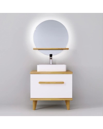 Тумба белый/дуб 80 см Jorno Simply Sim.01.80/P/BuL-W