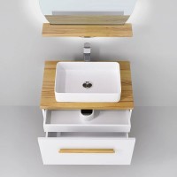 Тумба белый/дуб 80 см Jorno Simply Sim.01.80/P/BuL-W