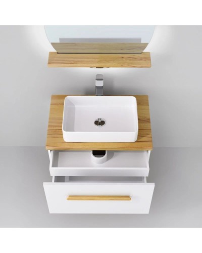 Тумба белый/дуб 80 см Jorno Simply Sim.01.80/P/BuL-W