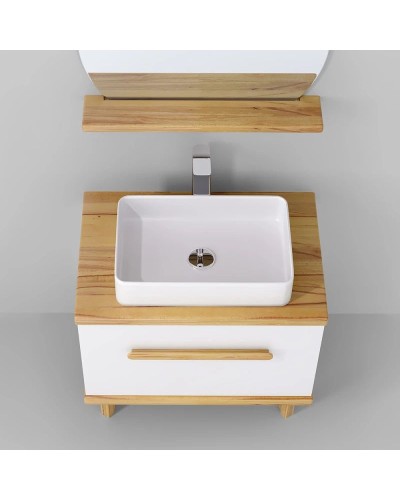 Тумба белый/дуб 80 см Jorno Simply Sim.01.80/P/BuL-W