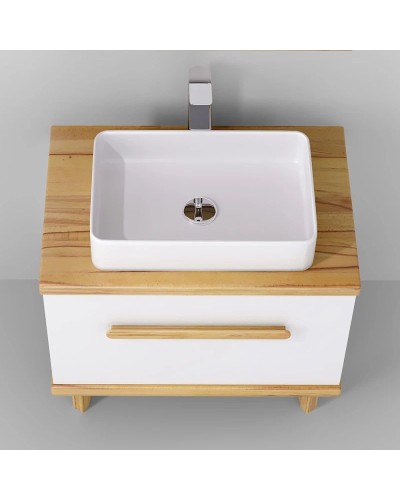 Тумба белый/дуб 80 см Jorno Simply Sim.01.80/P/BuL-W