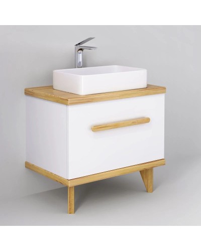 Тумба белый/дуб 80 см Jorno Simply Sim.01.80/P/BuL-W