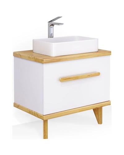 Тумба белый/дуб 80 см Jorno Simply Sim.01.80/P/BuL-W