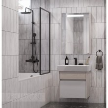 Тумба белый глянец/ясень фабрик 54 см Акватон Верди 1A206701VDAV0