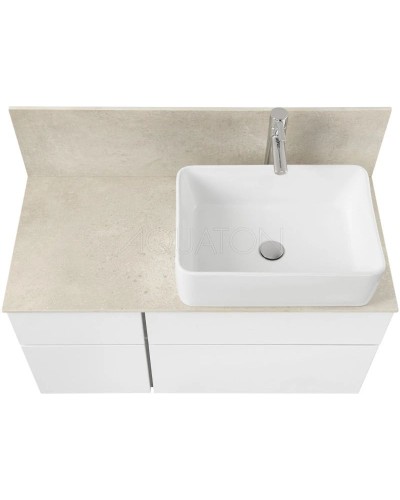 Тумба дуб эндгрейн/белый матовый 99 см Акватон Мишель 1A244101MIX40