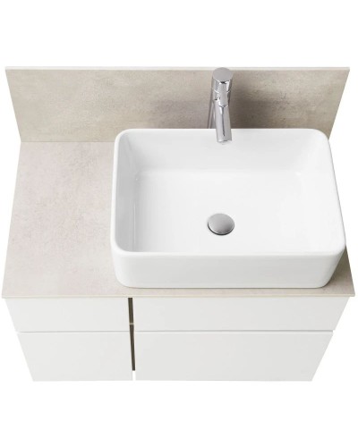 Тумба дуб эндгрейн/белый матовый 79 см Акватон Мишель 1A244501MIX40