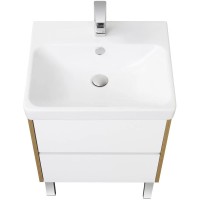 Тумба белый глянец/дуб рустикальный 53,2 см Акватон Сканди 1A251701SDZ90