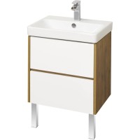 Тумба белый глянец/дуб рустикальный 53,2 см Акватон Сканди 1A251701SDZ90