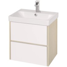 Тумба белый глянец/дуб верона 53,2 см Акватон Сканди 1A251701SDB20