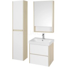 Тумба белый глянец/дуб верона 53,2 см Акватон Сканди 1A251701SDB20