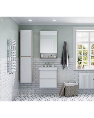 Тумба белый глянец/дуб верона 53,2 см Акватон Сканди 1A251701SDB20