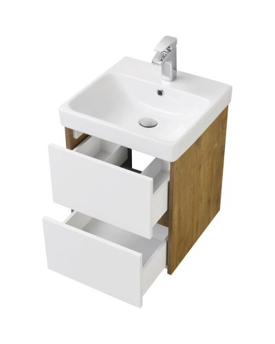 Тумба белый глянец/дуб рустикальный 43,2 см Акватон Сканди 1A251601SDZ90