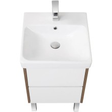 Тумба белый глянец/дуб рустикальный 43,2 см Акватон Сканди 1A251601SDZ90