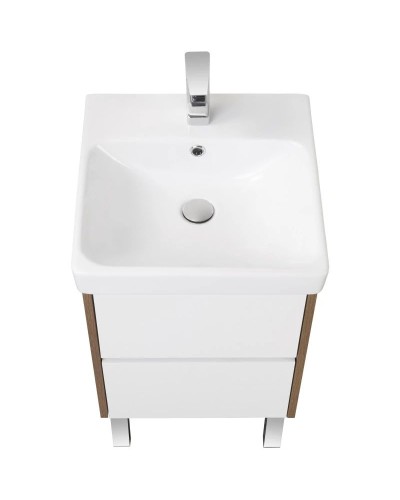 Тумба белый глянец/дуб рустикальный 43,2 см Акватон Сканди 1A251601SDZ90