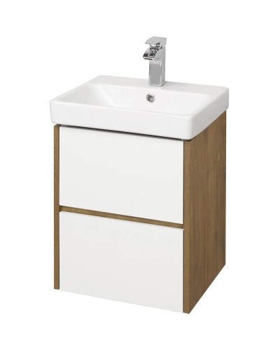 Тумба белый глянец/дуб рустикальный 43,2 см Акватон Сканди 1A251601SDZ90