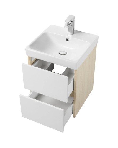 Тумба белый глянец/дуб верона 43,2 см Акватон Сканди 1A251601SDB20