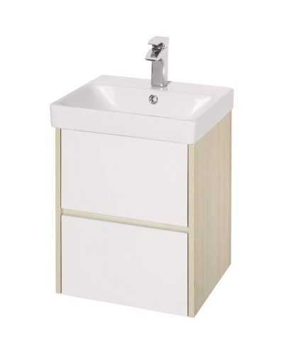 Тумба белый глянец/дуб верона 43,2 см Акватон Сканди 1A251601SDB20