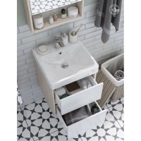 Тумба белый глянец/дуб верона 43,2 см Акватон Сканди 1A251601SDB20