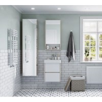 Тумба белый глянец/дуб верона 43,2 см Акватон Сканди 1A251601SDB20