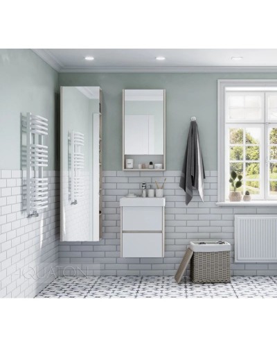 Тумба белый глянец/дуб верона 43,2 см Акватон Сканди 1A251601SDB20