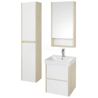 Тумба белый глянец/дуб верона 43,2 см Акватон Сканди 1A251601SDB20