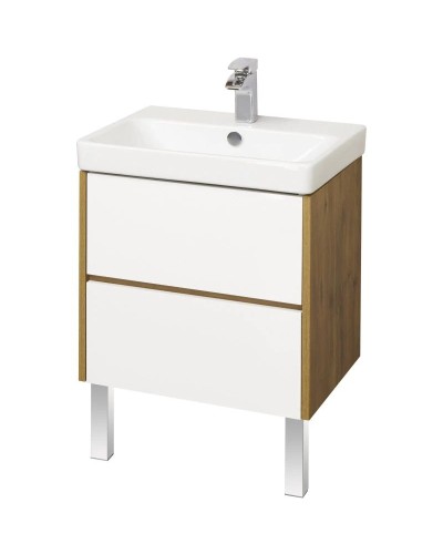 Тумба белый глянец/дуб рустикальный 68,2 см Акватон Сканди 1A251801SDZ90