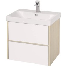 Тумба белый глянец/дуб верона 68,2 см Акватон Сканди 1A251801SDB20