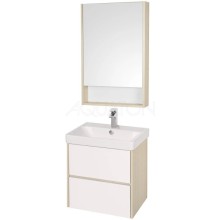 Тумба белый глянец/дуб верона 68,2 см Акватон Сканди 1A251801SDB20