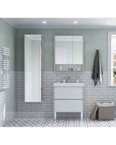 Тумба белый глянец/дуб верона 68,2 см Акватон Сканди 1A251801SDB20