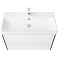 Тумба белый глянец/дуб рустикальный 88,2 см Акватон Сканди 1A251901SDZ90