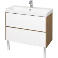 Тумба белый глянец/дуб рустикальный 88,2 см Акватон Сканди 1A251901SDZ90