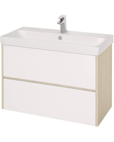 Тумба белый глянец/дуб верона 88,2 см Акватон Сканди 1A251901SDB20