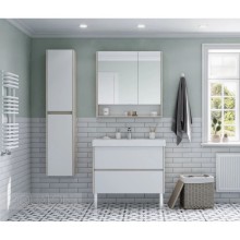 Тумба белый глянец/дуб верона 88,2 см Акватон Сканди 1A251901SDB20