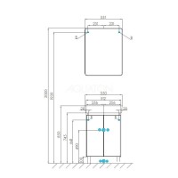 Тумба белый глянец/серый кашемир 47,2 см Акватон Скай 1A238001SY010