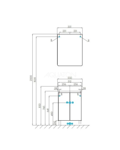 Тумба белый глянец/серый кашемир 47,2 см Акватон Скай 1A238001SY010