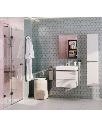 Тумба белый глянец/серый кашемир 47,2 см Акватон Скай 1A238001SY010