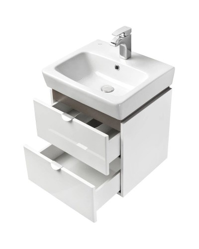 Тумба белый глянец/серый кашемир 57,2 см Акватон Скай 1A238201SY010