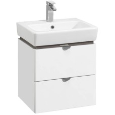 Тумба белый глянец/серый кашемир 57,2 см Акватон Скай 1A238201SY010