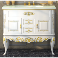 Bianco - 80 Тумба с 2 ящ. беж сусальное золото