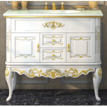 Bianco - 80 Тумба с 2 ящ. беж сусальное золото